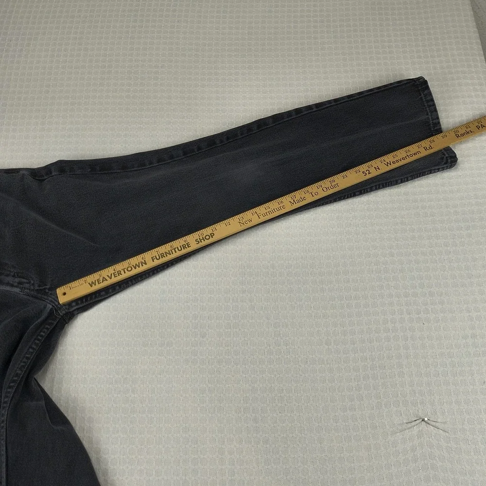 Levis 505 Regular Fit Mens Black Denim Jeans Straight Leg 32x30 100% Cotton‎